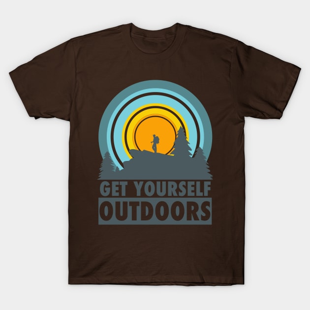 Get Yourself Outdoors T-Shirt by aaronstaples